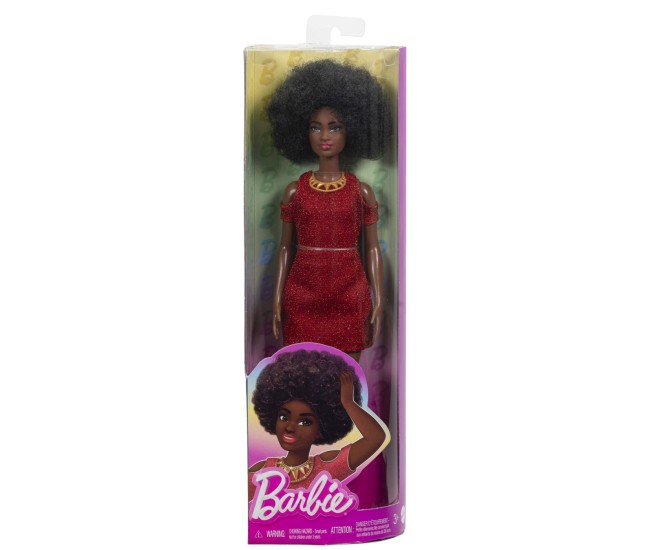 Papusa barbie fashionista mulatra cu par afro Papusa barbie fashionista mulatra cu par afro
