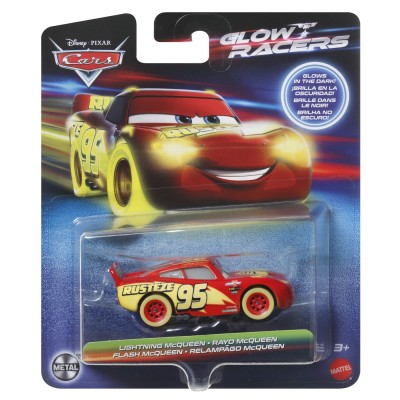 Cars glow racers masinuta metalica fulger mcqueen 1:55