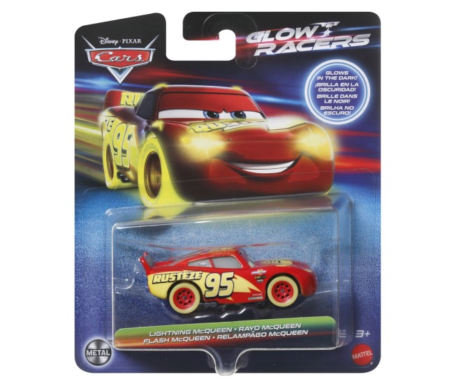 Cars glow racers masinuta metalica fulger mcqueen 1:55 Cars glow racers masinuta metalica fulger mcqueen 1:55