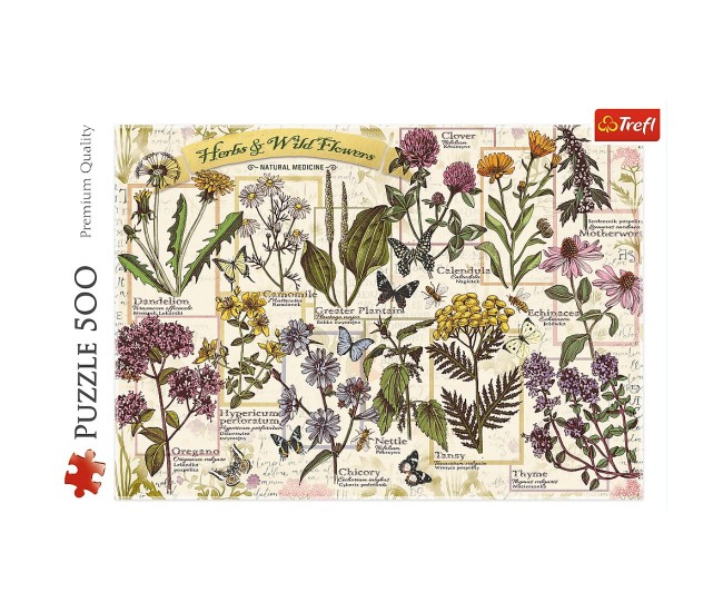 Puzzle trefl 500 plante si flori salbatice Puzzle trefl 500 plante si flori salbatice