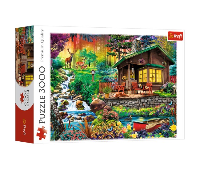 Puzzle trefl 3000 cabana din padure Puzzle trefl 3000 cabana din padure