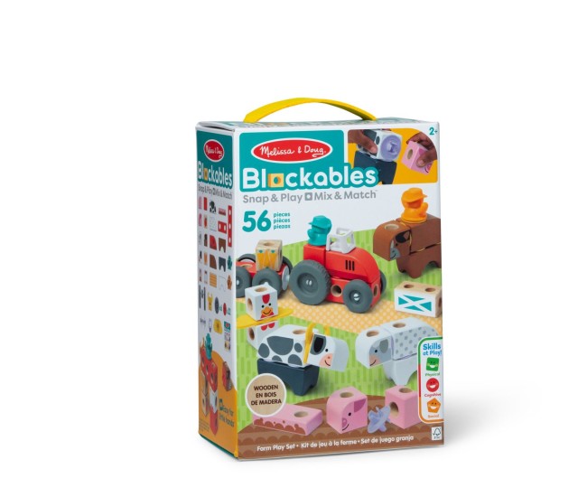 Melissa and doug set de constructie din lemn ferma