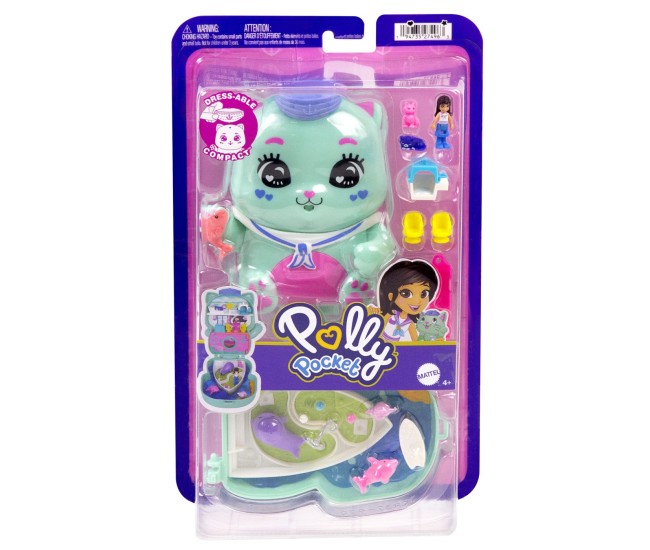 Polly pocket set gentuta animalut pisicuta marinar cu accesorii Polly pocket set gentuta animalut pisicuta marinar cu accesorii
