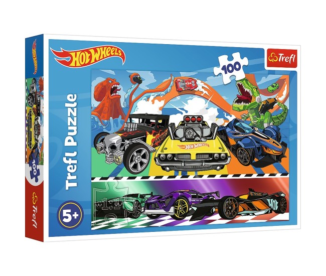 Puzzle trefl 100 hot wheels masinile de curse Puzzle trefl 100 hot wheels masinile de curse