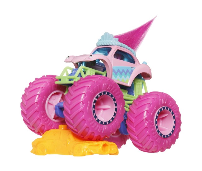 Hot wheels monster truck masinuta trolls poppy scara 1:65 Hot wheels monster truck masinuta trolls poppy scara 1:65