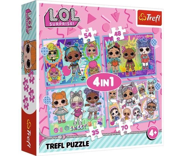 Puzzle trefl lol 4in1 cunoaste papusile Puzzle trefl lol 4in1 cunoaste papusile