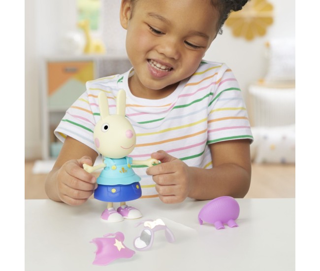 Peppa pig set figurina si accesorii vestimentare iepurasul rebecca 15cm Peppa pig set figurina si accesorii vestimentare iepurasul rebecca 15cm