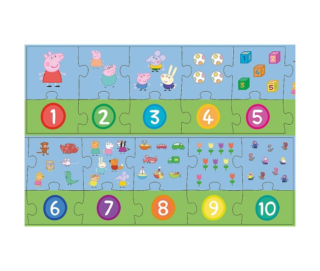 Puzzle educational 20 piese numere peppa pig Puzzle educational 20 piese numere peppa pig
