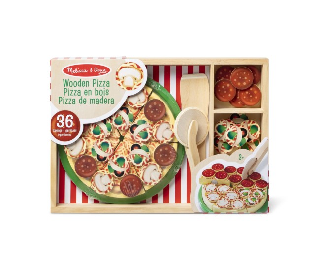 Melissa and doug set de joaca din lemn petrecere cu pizza Melissa and doug set de joaca din lemn petrecere cu pizza