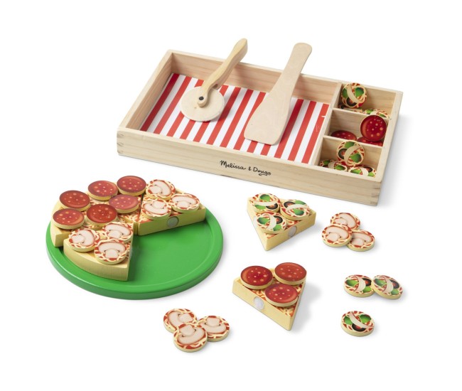 Melissa and doug set de joaca din lemn petrecere cu pizza Melissa and doug set de joaca din lemn petrecere cu pizza