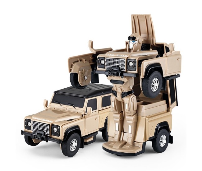 Masinuta metalica convertibila land rover defender bej cu scara 1 la 32 Masinuta metalica convertibila land rover defender bej cu scara 1 la 32