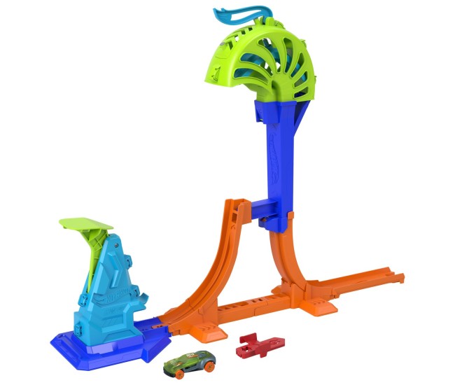 Hot wheels stunt tracks pista pentru cascadorii campionul lansarii puternice cu masinuta inclusa