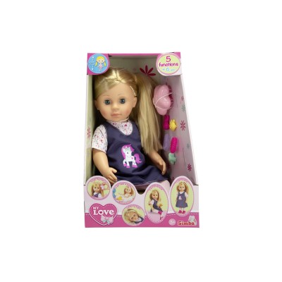 Papusa my love interactiva cu accesorii 43cm