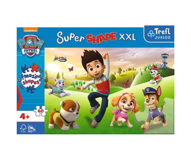 Puzzle trefl primo super shape xxl 60 patrula catelusilor Puzzle trefl primo super shape xxl 60 patrula catelusilor