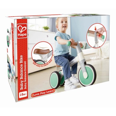 Hape bicicleta de echilibru verde cu 3 roti