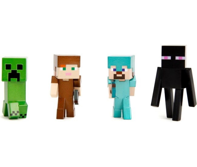Jada minecraft set 4 figurine metalice 6.5cm Jada minecraft set 4 figurine metalice 6.5cm