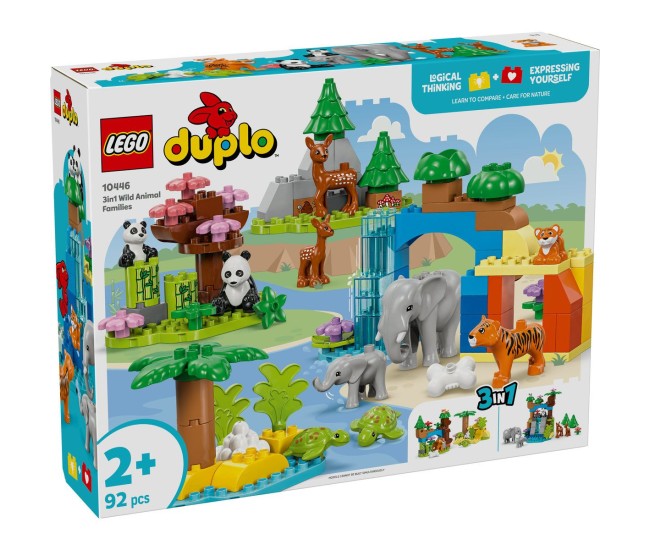 Lego duplo familii de animale salbatice 3 În 1 10446 Lego duplo familii de animale salbatice 3 În 1 10446
