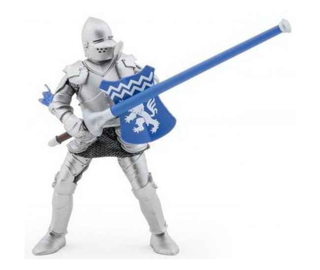 Papo figurina cavaler cu sulita si scut albastru Papo figurina cavaler cu sulita si scut albastru