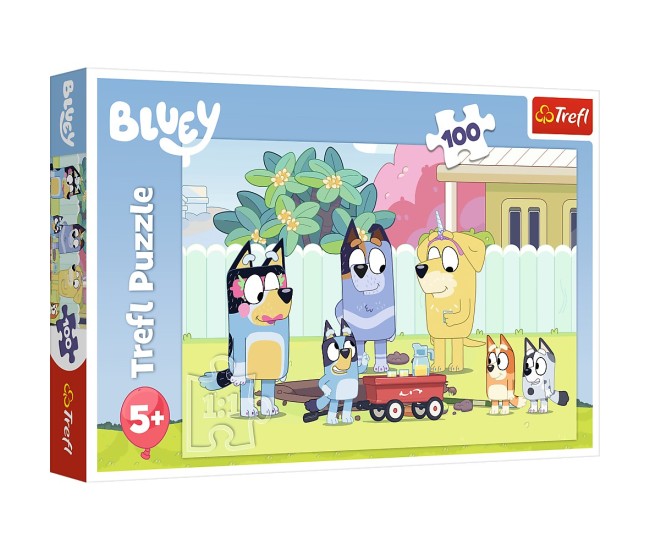 Puzzle trefl 100 bluey minunata lume a lui bluey Puzzle trefl 100 bluey minunata lume a lui bluey