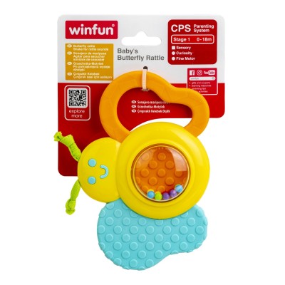 Winfun zornaitoare fluturas cu jucarie de dentitie