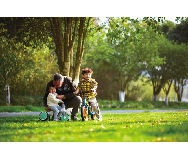 Hape bicicleta de echilibru verde cu 3 roti Hape bicicleta de echilibru verde cu 3 roti