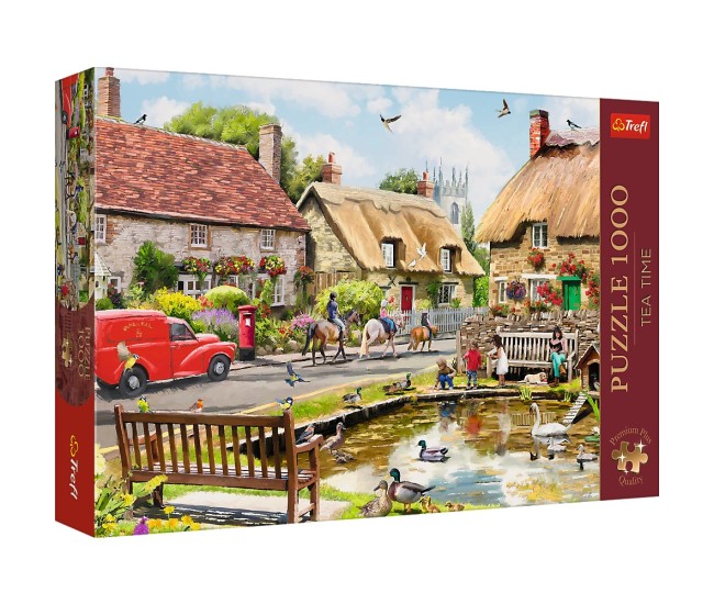 Puzzle trefl 1000 premium plus tea time vara la sat Puzzle trefl 1000 premium plus tea time vara la sat