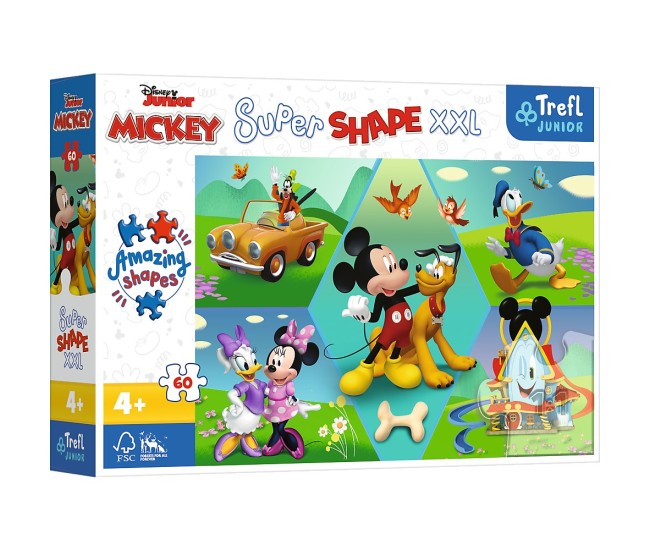 Puzzle trefl primo super shape xxl 60 disney mickey amuzantul Puzzle trefl primo super shape xxl 60 disney mickey amuzantul