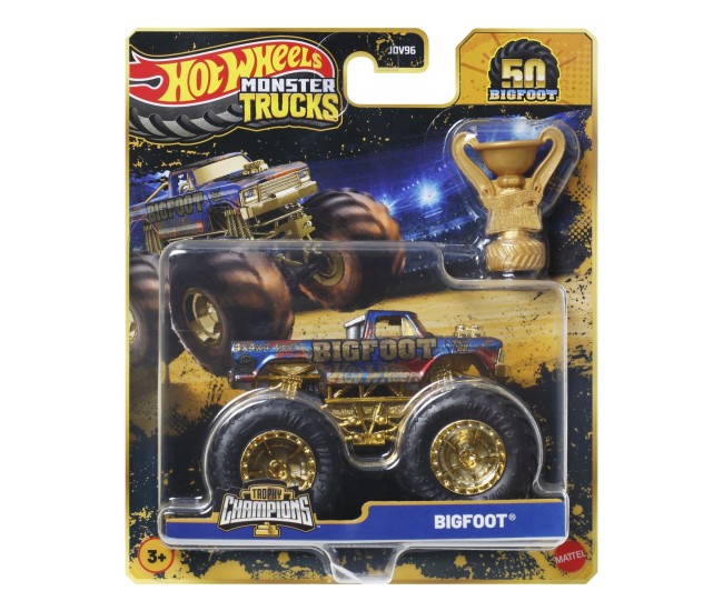 Hot wheels monster truck 50 bigfoot trophy champions masinuta bigfoot scara 1 la 64 Hot wheels monster truck 50 bigfoot trophy champions masinuta bigfoot scara 1 la 64