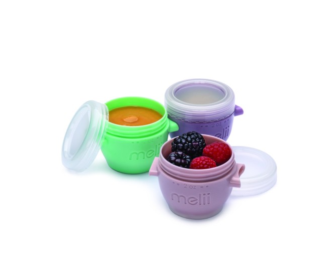 Set 6 recipiente silicon snap&go, melii, 59 ml