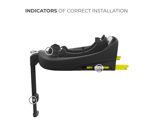 Baza isofix 360 kinderkraft endura safe fx, black Baza isofix 360 kinderkraft endura safe fx, black