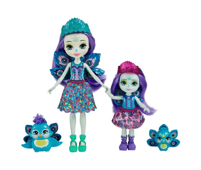 Enchantimals set papusi surori si animalutele lor patter peacock si flap si piera peacock si feather Enchantimals set papusi surori si animalutele lor patter peacock si flap si piera peacock si feather