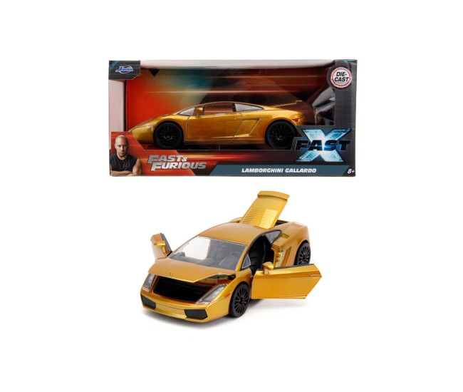 Jada fast furious masinuta metalica lamborghini gallardo auriu scara 1 la 24