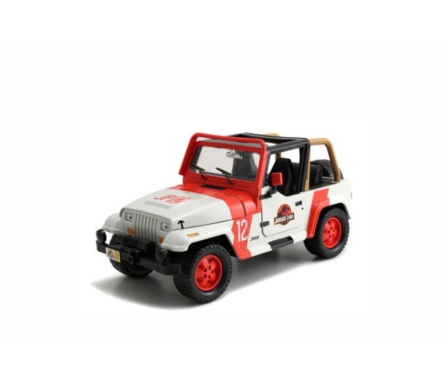 Masinuta metalica jurassic world 1992 jeep wrangler 1:24 Masinuta metalica jurassic world 1992 jeep wrangler 1:24