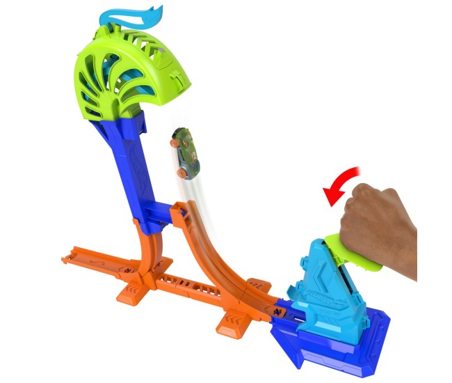 Hot wheels stunt tracks pista pentru cascadorii campionul lansarii puternice cu masinuta inclusa