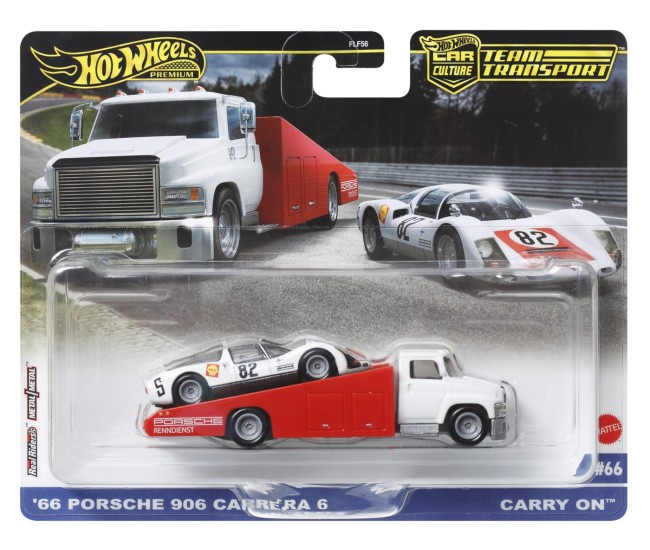 Hot wheels transportator carry on cu masinuta porsche carrera 906 scara 1:64 Hot wheels transportator carry on cu masinuta porsche carrera 906 scara 1:64