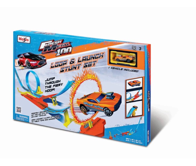 Maisto power circuit raceway circuit acrobatii cu bucla si lansare Maisto power circuit raceway circuit acrobatii cu bucla si lansare