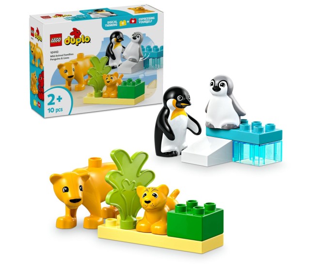 Lego duplo familii de animale salbatice: pinguini si lei 10442 Lego duplo familii de animale salbatice: pinguini si lei 10442