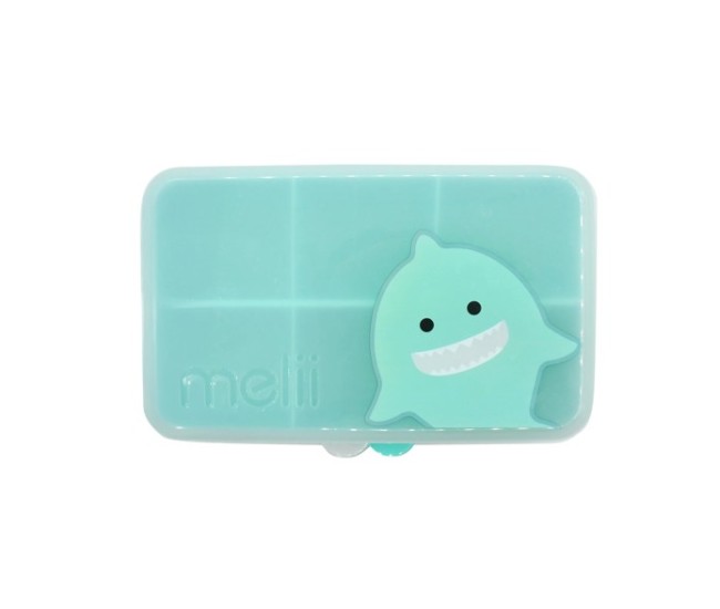 Cutie snack 6 compartimente, melii, print rechin Cutie snack 6 compartimente, melii, print rechin