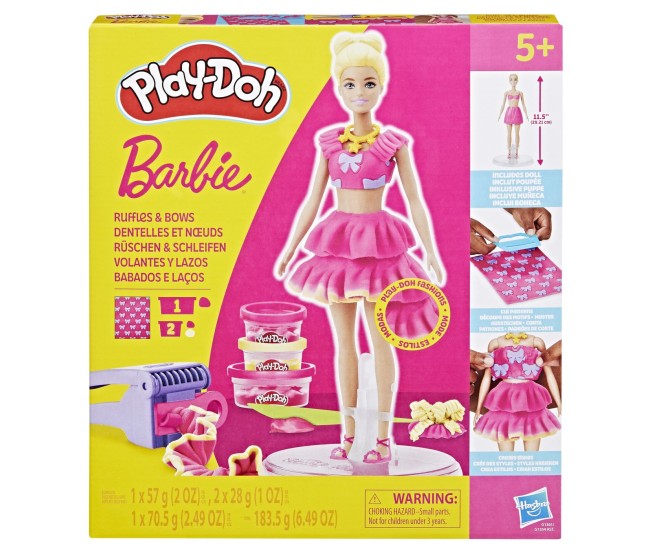 Play doh barbie set plastelina volanase si fundite cu papusa inclusa