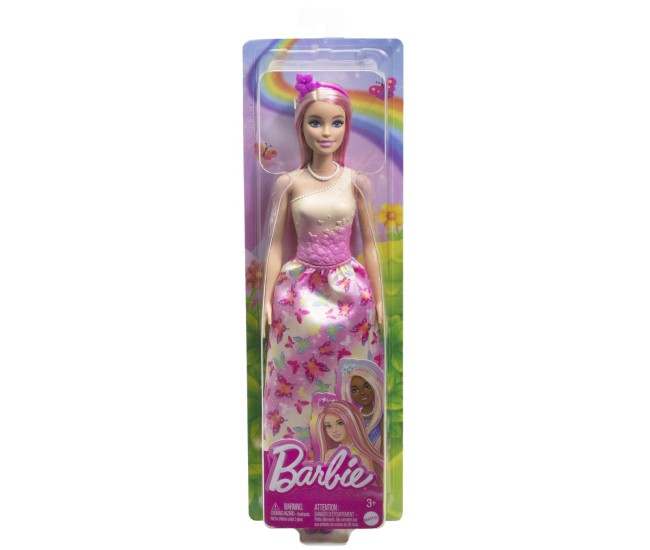 Barbie papusa barbie cu parul blond si roz Barbie papusa barbie cu parul blond si roz