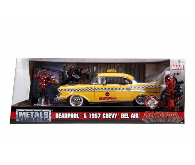 Yellow taxi chevy 1957 dead pool scara 1 la 24 Yellow taxi chevy 1957 dead pool scara 1 la 24