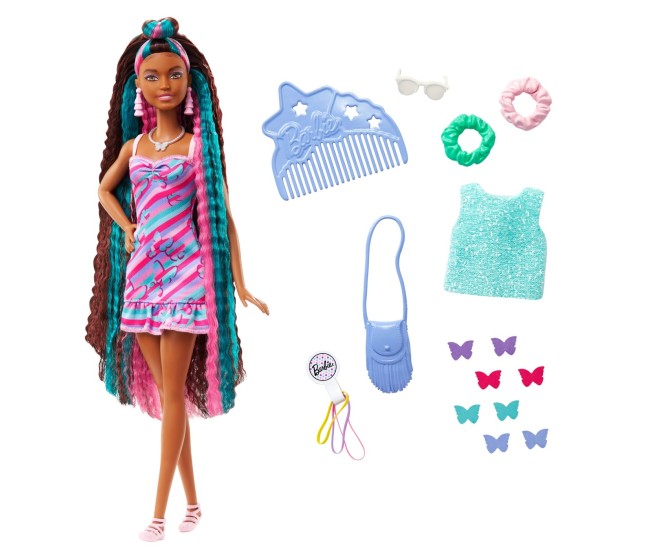 Barbie totally hair papusa barbie curcubeu Barbie totally hair papusa barbie curcubeu