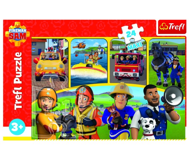 Puzzle trefl 24 maxi pompierul sam Puzzle trefl 24 maxi pompierul sam