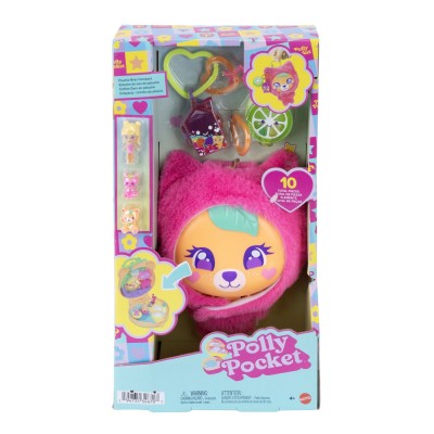Polly pocket set gentuta animalut ursulet roz cu accesorii