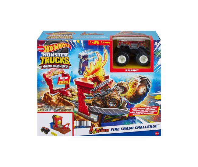 Hot wheels monster trucks entry challenge arena smashers provocarea fire crash Hot wheels monster trucks entry challenge arena smashers provocarea fire crash