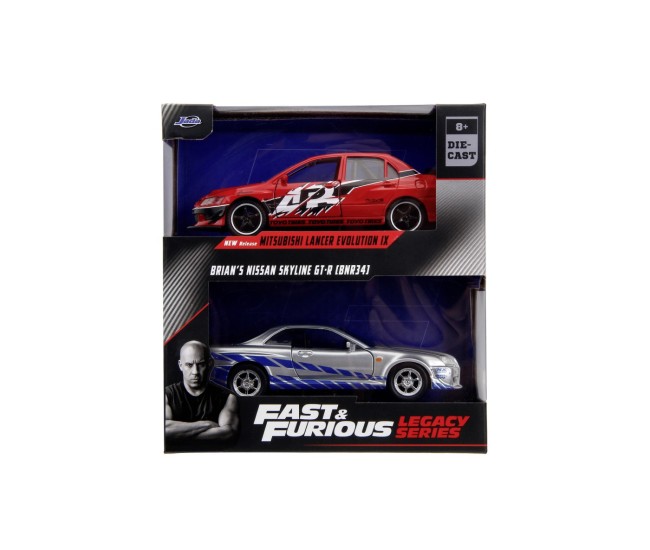 Jada fast and furious set 2 masini metalice mitsubishi lancer evolution ix 1:32 Jada fast and furious set 2 masini metalice mitsubishi lancer evolution ix 1:32