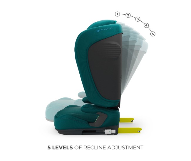 Scaun auto kinderkraft unity2 100-150 cm, green Scaun auto kinderkraft unity2 100-150 cm, green