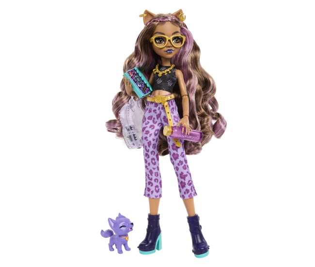 Monster high papusa clawdeen wolf si catelul crescent Monster high papusa clawdeen wolf si catelul crescent
