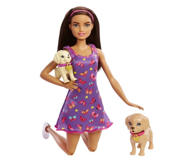 Barbie set papusa barbie pup adoption