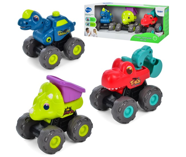 Set vehicule dinozauri cu sistem pull-back Set vehicule dinozauri cu sistem pull-back